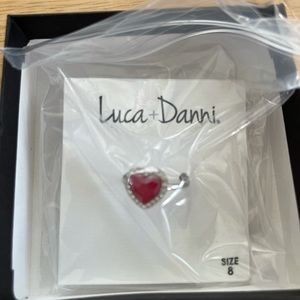 Luca + Danni Heart ring size 8. Nib.